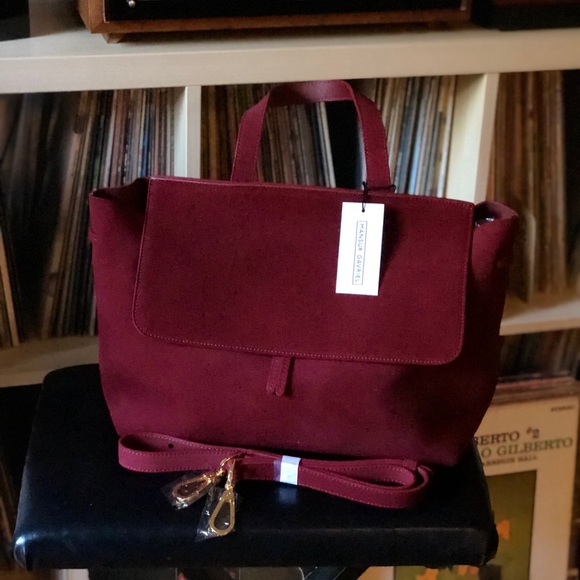 Mansur Gavriel Handbags - MANSUR GAVRIEL LADY BAG IN BURGUNDY LEATHER